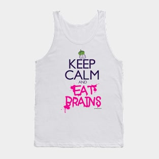 KEEP CALM EAT BRAINS Tank Top